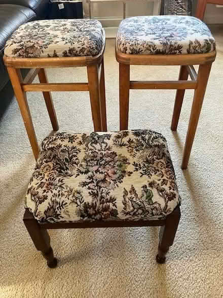 Photo of free A set of 3 upholstered stools (Little Herberts GL53) #1
