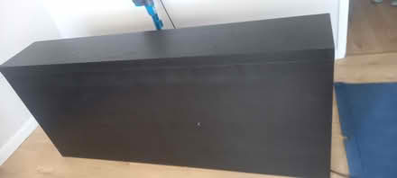 Photo of free Black headboard with 2 storage units on wheels (Liphook GU30) #1