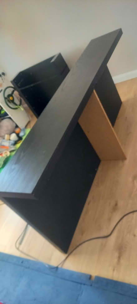 Photo of free Black headboard with 2 storage units on wheels (Liphook GU30) #2