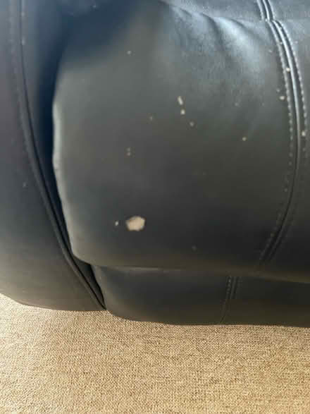 Photo of free 2 Seater Black Faux Leather Sofa (Cambridge CB3) #2