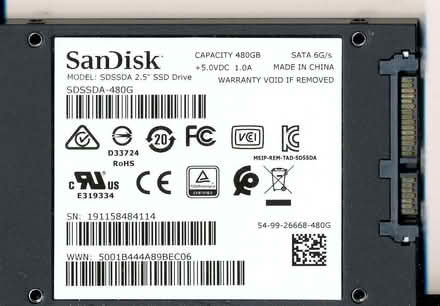 Photo of free Sandisk 2.5" Solid state disk drive (Westmill SG5) #2