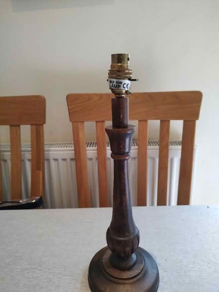 Photo of free Mahogany colour wooden table lamp base (Tilekiln TN38) #2