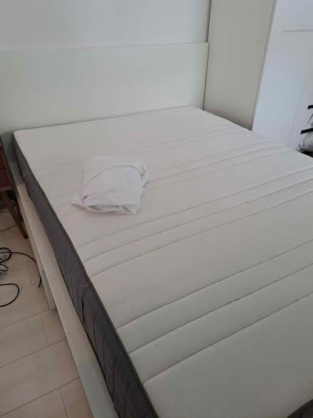 Photo of free White double malm bed (Wormholt W12) #1