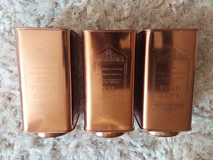 Photo of free Copper coloured coffee, tea and sugar canisters (Wybourn S2) #1
