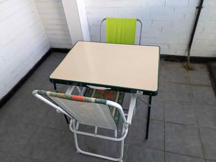 Photo of free Folding table and two deckchairs (Ulverley Green B92) #1