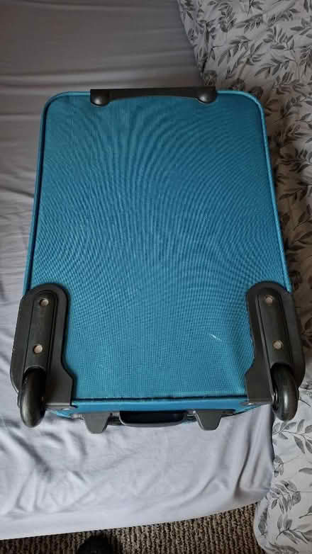 Photo of free Bright blue soft body suitcase w/wheels (Broomridge FK7) #3