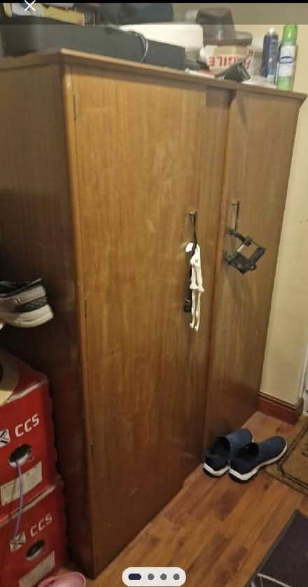 Photo of free Old wood wardrobe (Wombwell S73) #4