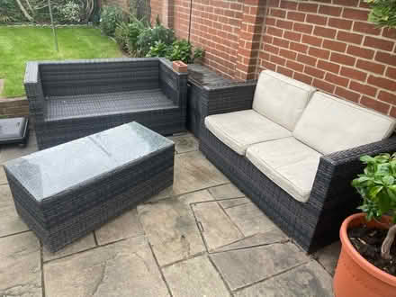 Photo of free Two rattan sofas (Weybridge KT13) #2