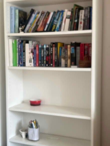 Photo of free Tall white bookshelf (West Hampstead NW6) #1