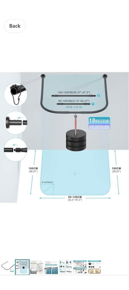 Photo of free Black shower rail (Dublin) #2