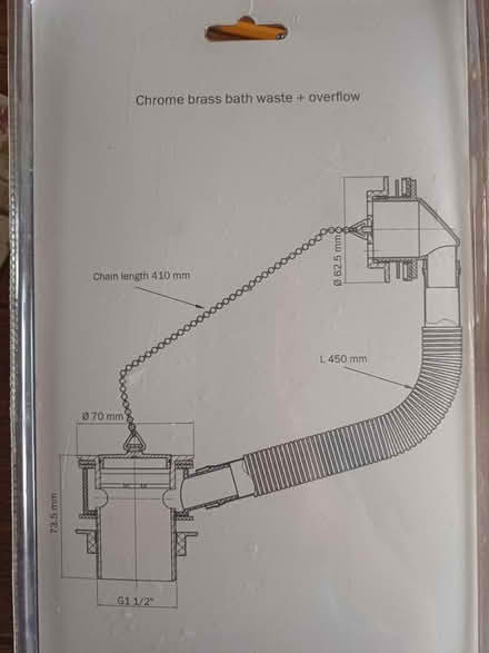 Photo of free Chrome brass bath waste & overflow (Slapton LU7 9DA) #2