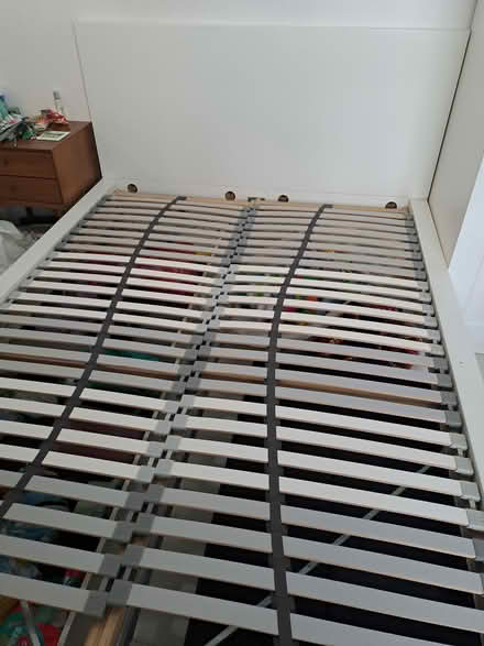 Photo of free White double malm bed (Wormholt W12) #2