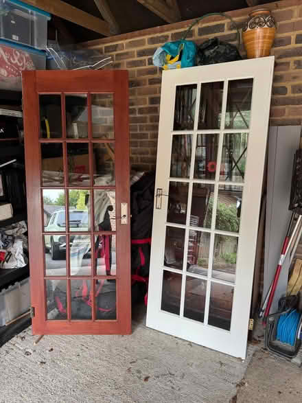 Photo of free 2 glazed internal doors. (Wickham PO17) #1