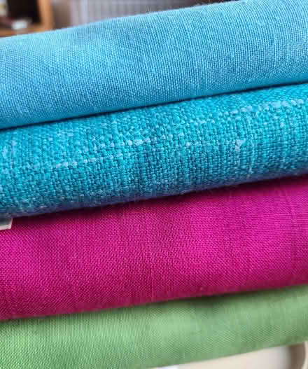 Photo of free Linen type fabric (Elton Green CH2) #2