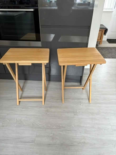 Photo of free Two foldable wooden tables (Waterlooville PO7) #2