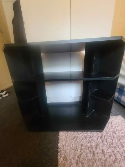 Photo of free Wooden TV stand with shelves (B17) #2