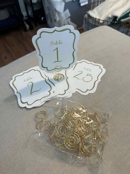 Photo of free 25 table numbers and stands (Green lake) #1