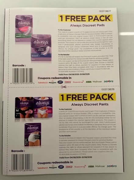 Photo of free A voucher for free Always Discreet (Windsor SL4) #1