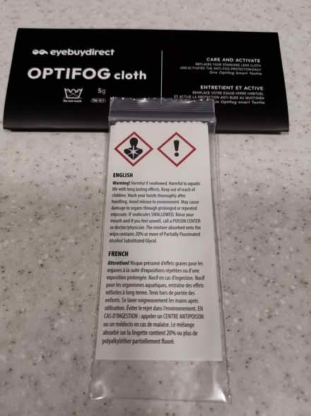 Photo of free Anti-fog lens cloths (Dow’s Lake) #1