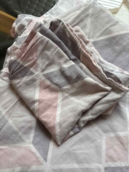 Photo of free Double duvet set geometric pink, grey and white (Lower Walkley S6) #1
