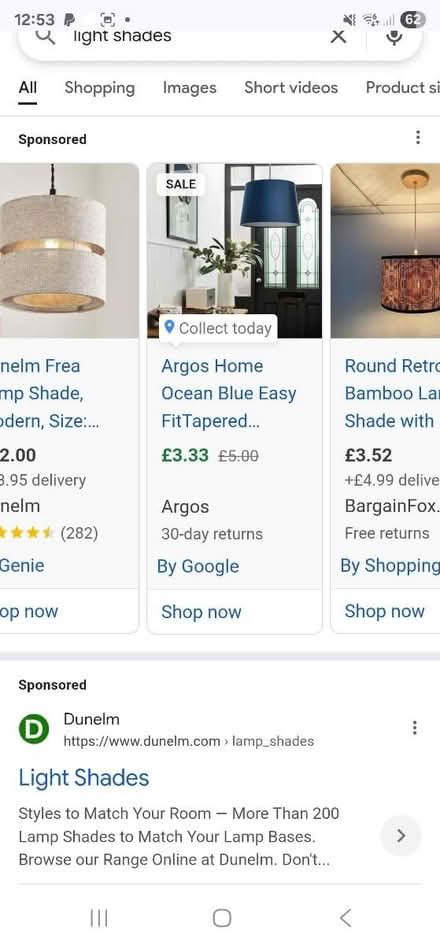 Photo of Large Light shade (HU8 james reckitt) #1