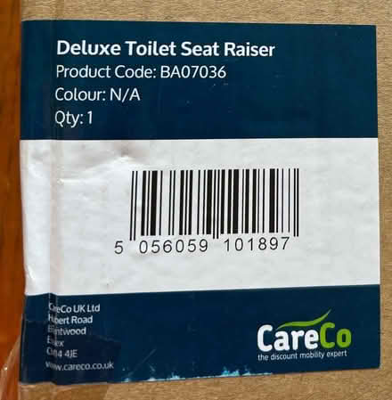 Photo of free CareCo Delux Toilet Seat Raiser (Tinkersley DE4) #3