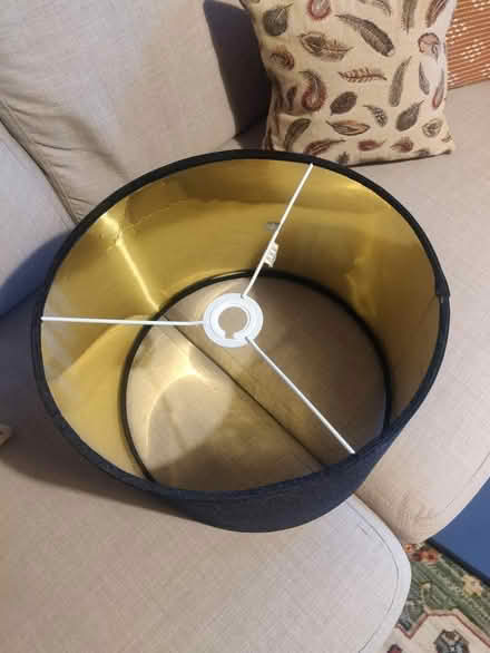 Photo of free Black velvety drum lampshade (Liphook GU30) #1