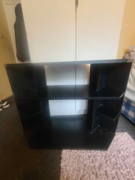 Photo of free Wooden TV stand with shelves (B17) #1