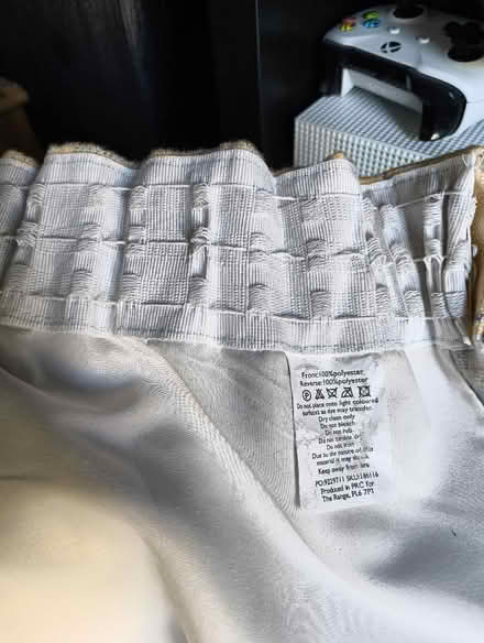 Photo of free Pair Yellow/Grey Check Curtains (Prittlewell SS2) #2