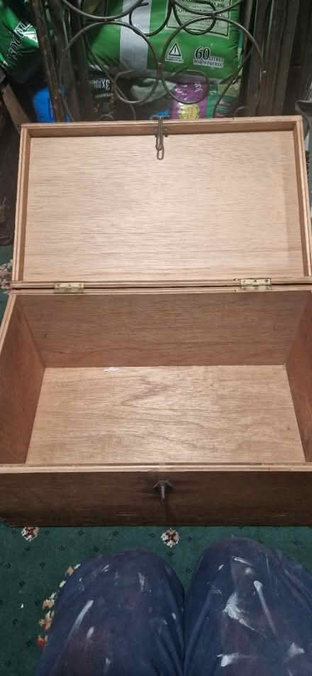 Photo of free Wooden storage box (SK8 Cheadle) #2
