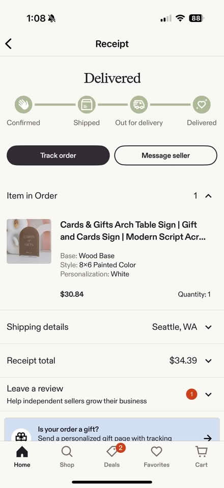 Photo of free Cards and gifts sign (Green lake) #2