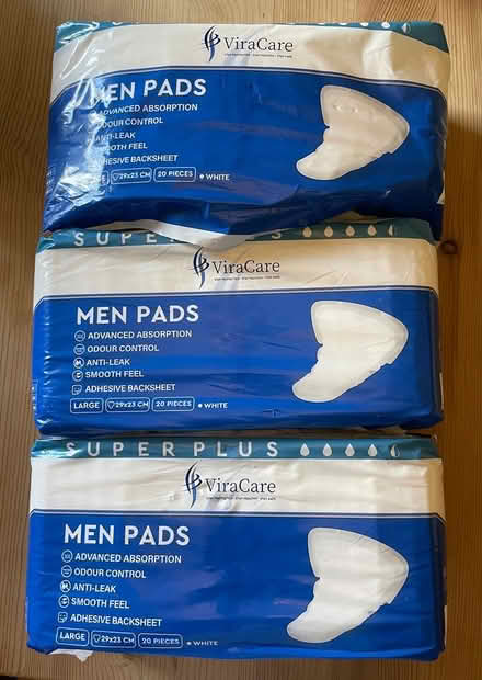 Photo of free ViraCare Mens Incontinence Pads (Hemel Hempstead, HP1) #1