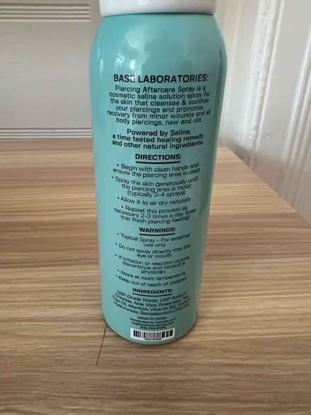 Photo of free piercing spray (West Oakland) #2