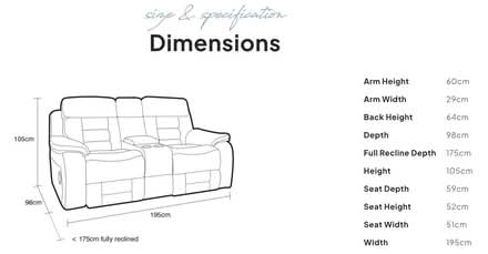 Photo of free Grey Recliner Sofa, Drinks Coolers, Charging Points (TN27) #4