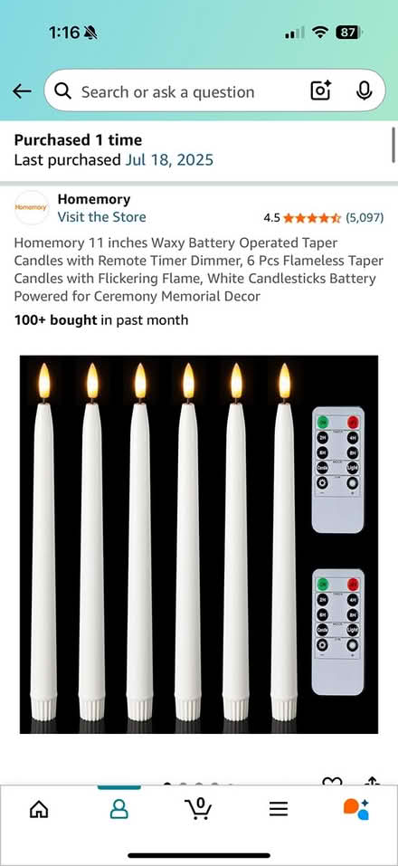 Photo of free 6 led candlesticks (Green lake) #1