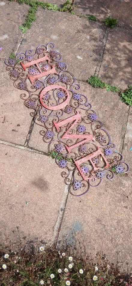 Photo of free Rusty vintage 'home' sign (Harrogate HG2) #1