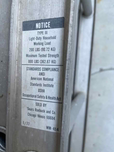 Photo of free Ladder with extension (southwest Sunnyvale) #1