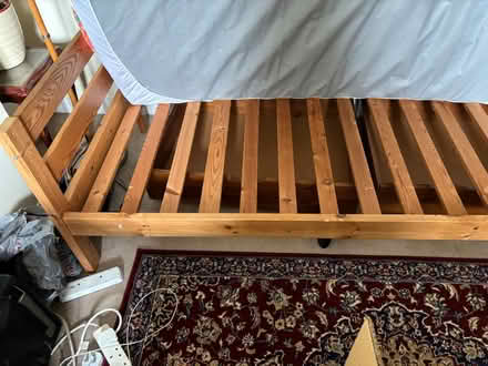 Photo of free Ikea wooden single bed (Barnes SW13) #2