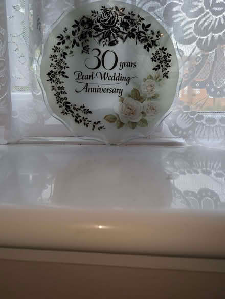 Photo of free 30th anniversary plate and glasses (Broughton MK10) #1