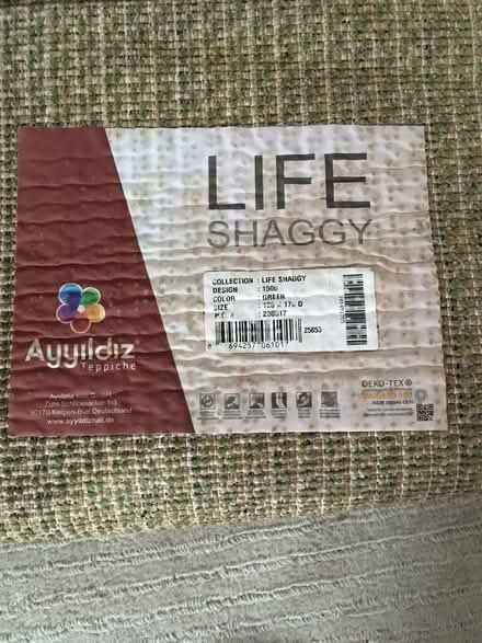 Photo of free Shaggy green carpet 120x170 (Great Shelford CB22) #4