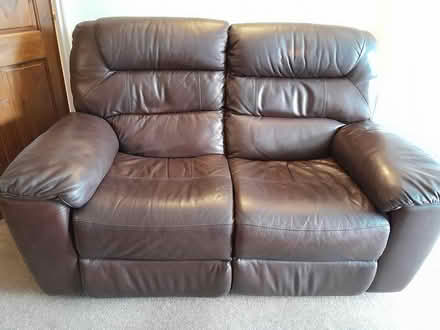 Photo of free 2 seater reclining sofa (Aggborough Kidderminster DY10) #1