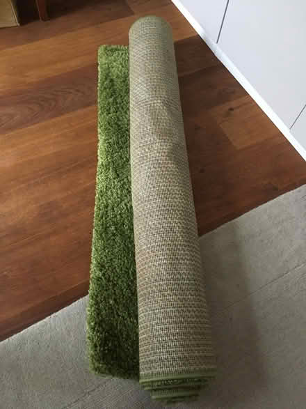 Photo of free Shaggy green carpet 120x170 (Great Shelford CB22) #2