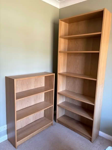 Photo of free IKEA Oak Effect Book Shelves (Seaford BN25) #1