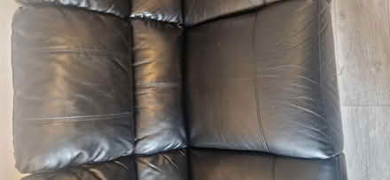 Photo of free 3 seater black recliner (Streatham SW16) #3