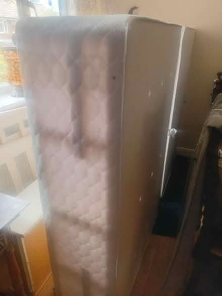 Photo of free Small double/4 ft/120cm divan bedbase and head and foot boar (Whitehill GU35) #1