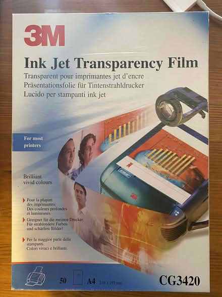 Photo of free Ink jet transparency film (Earley RG6) #1