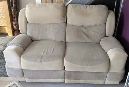Photo of free 2 x Two Seater Fabric Recliner Sofas (Newbold on Avon CV21) #1