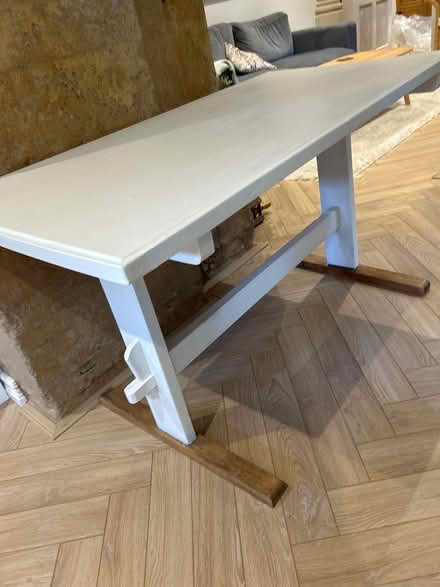 Photo of free Wooden table. Painted white (West Ealing) #1