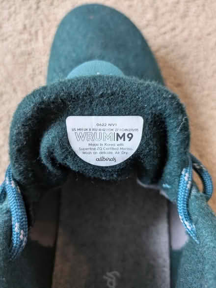 Photo of free Mens Size 9 Allbirds (Shoreline - Highland Terrace) #2