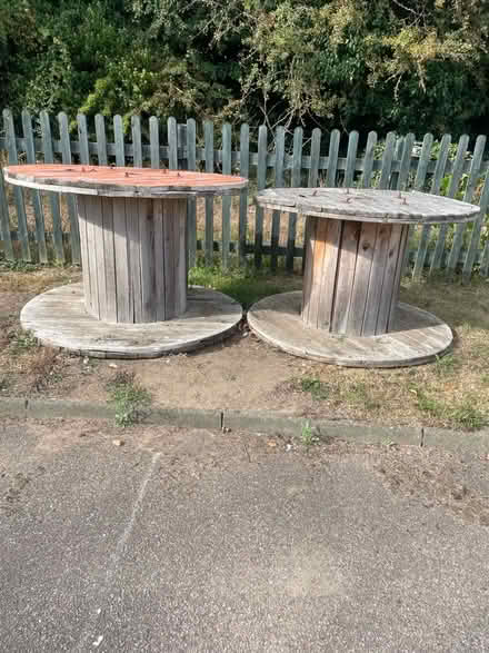 Photo of free 2 large cable drums (Sele Farm SG14) #1
